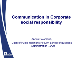 Presentation on CSR - Contemporary Perspectives