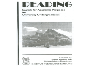 Reading Skills for University Undergraduates