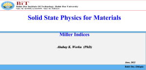 Solid State Physics for Materials 2