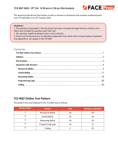 TCS NQT 2020 Exam Analysis & Questions