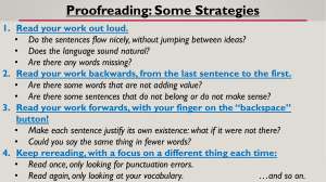 Proofreading Strategies for Writing