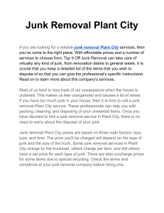 Junk Removal Plant City