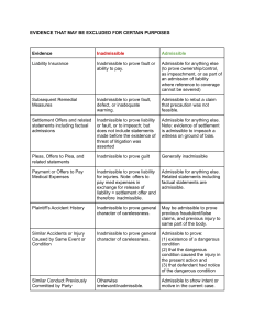 Evidence Exclusions Chart