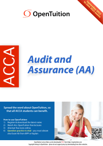 ACCA-Audit & Assurance-Open tuition-course notes