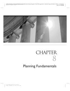 Planning Fundamentals