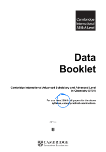 9701 Data Booklet 