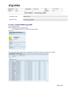EG02 QRG01 Visualizing a BOM in SAP Rev1