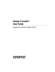 Design Compiler User Guide