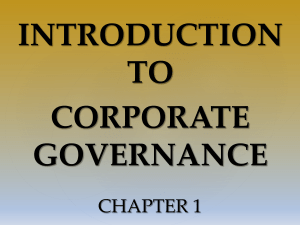 corporate governance, business ethics, risk management and internal control