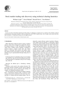 Stock Market Trading Rules Using Technical Charting Heuristics