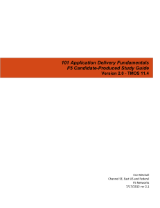 F5 101 - Study Guide - App Delivery Fundamentals v2