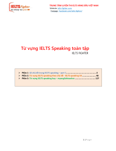 IELTS Speaking Vocabulary  A    Z IELTS Fighter + bản chuẩn