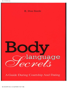 Body Language Secrets   A Guide During Courtship and Dating - R. Don Steele