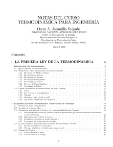 NOTAS DEL CURSO DE TERMODINAMICA PARA INGENIERÍA