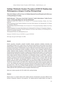 11.Subtipe Molekuler Kanker Payudara di RSUD Madiun dan Hubungannya dengan Grading Histopatologi
