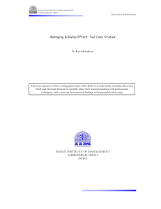 IIM(A) Bullwhip Case(B to B Mktg)