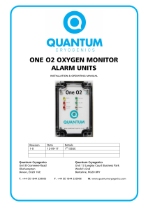 Quantum one o2 Manual