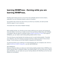 learning WHMPress