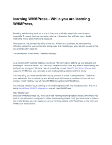 learning WHMPress (1)