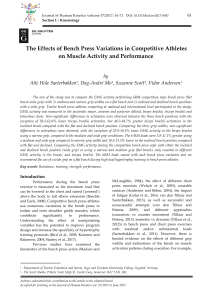 The Effects of Bench Press Variations in Competiti