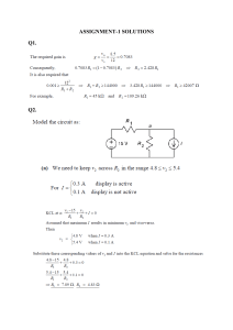ASSIGNMENT-1 Solutions (Electrical)