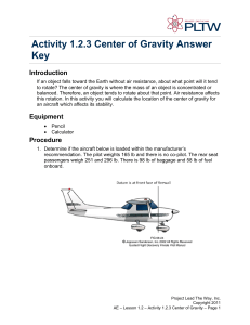 A1.2.3 Center of Gravity Worksheet