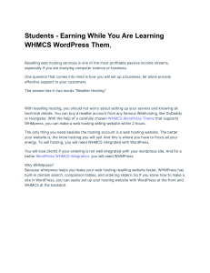 WHMCS web Developer course