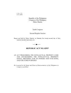 I. P REVIWER PH Intellectual-Property-Code-of-the-Philippines-Republic-Act-No-8293-2015-Edition