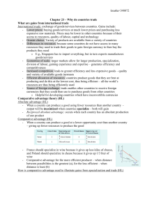 International Trade: Gains, Advantage & Protectionism