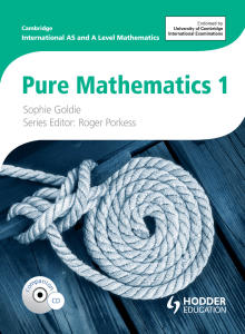 Cambridge International-as-and-a-level Pure Mathematics 1 - EDITED