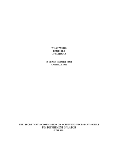 1991 what work requires Global workforce plan for America and the rest of the world