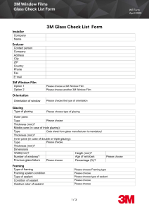 3M Glass Check List Form EN