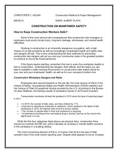 construction on manpower safety