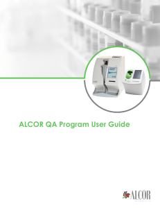 ALCOR QA Program User Guide