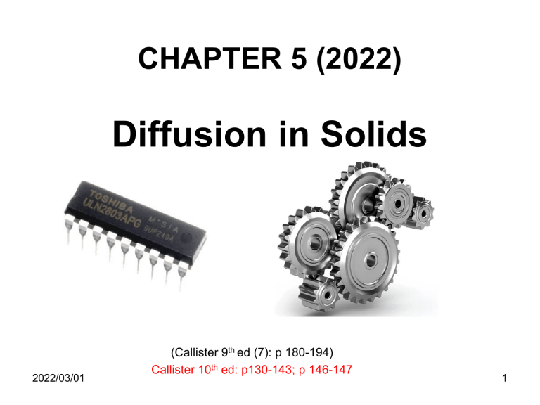 Chapter 5 2021 Diffusion 1 1 Chapter 5 2021 Diffusion 1 1