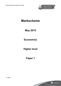 Economics paper 1 TZ1 HL markscheme