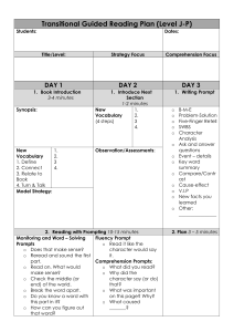 EDIT Transitional Guided Reading Plan