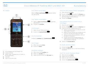 Cisco 8821/8821-EX Kurzanleitung