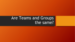 Are Teams and Groups the same