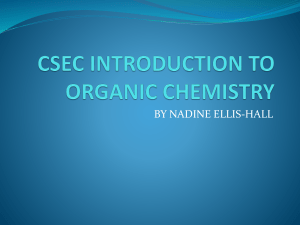 CSEC ORGANIC CHEMISTRY