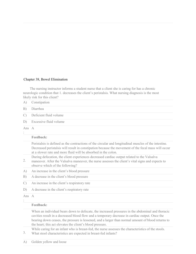 Ch.47 Bowel Elimination