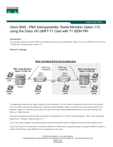 Cisco 3640 - PBX Interoperability  Nortel Meridian Option 11C