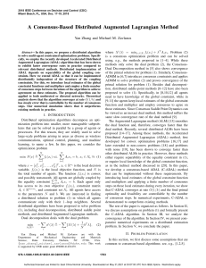 A Consensus-Based Distributed Augmented Lagrangian Method