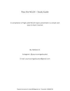Pass the NCLEX Study Guide