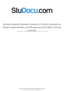 3 - pdfcoffee.com solutions-manual-database-systems-a-practical-approach-to-design-implementation-and-management-6th-edition-thomas-connolly-pdf-free