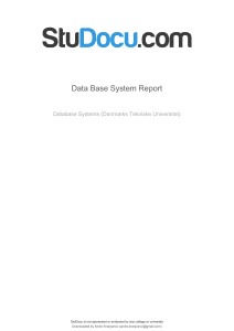 Database systems report