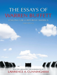 The Essays of Warren Buffett  Lessons for Corporate America, Third Edition ( PDFDrive )