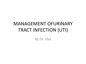 URINARY TRACT INFECTION (UTI)