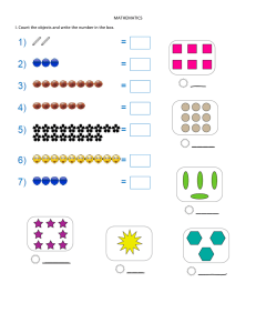 Counting Objects Worksheet - Elementary Math