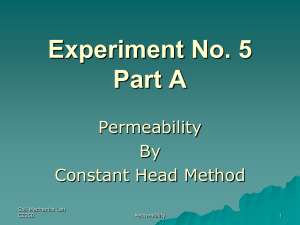 Experiment 5A - Constant Head Method - Soil Mechanics